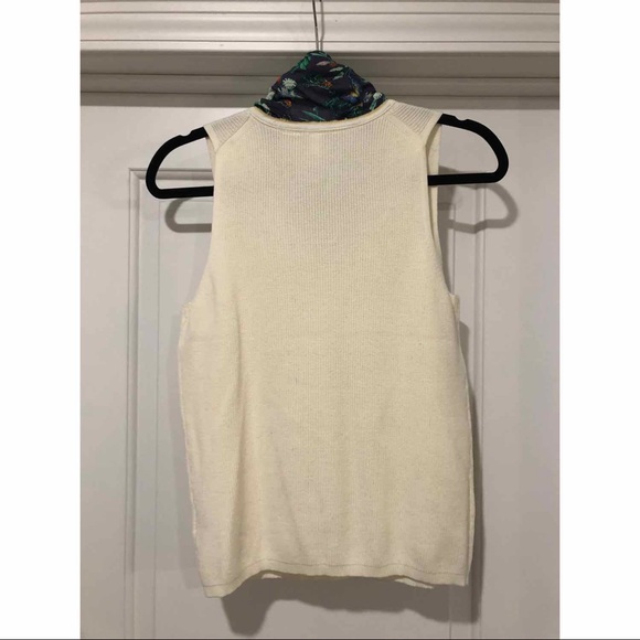 Anthropologie Moth Scarf Tie Sweater Tank - Picture 3 of 6